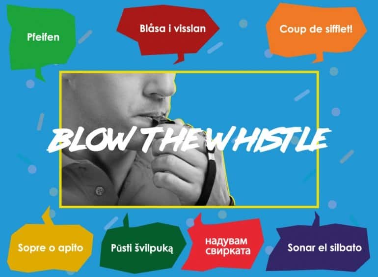 blow the whistle